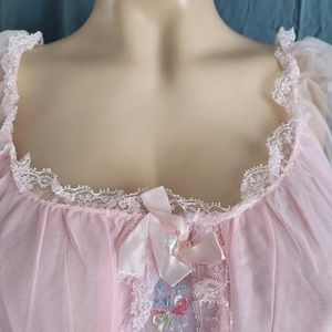 Vintage Nightgown with Embroidery Stitching